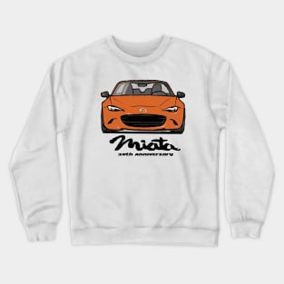 Miata MX5 30th Anniversary Orange Crewneck Sweatshirt